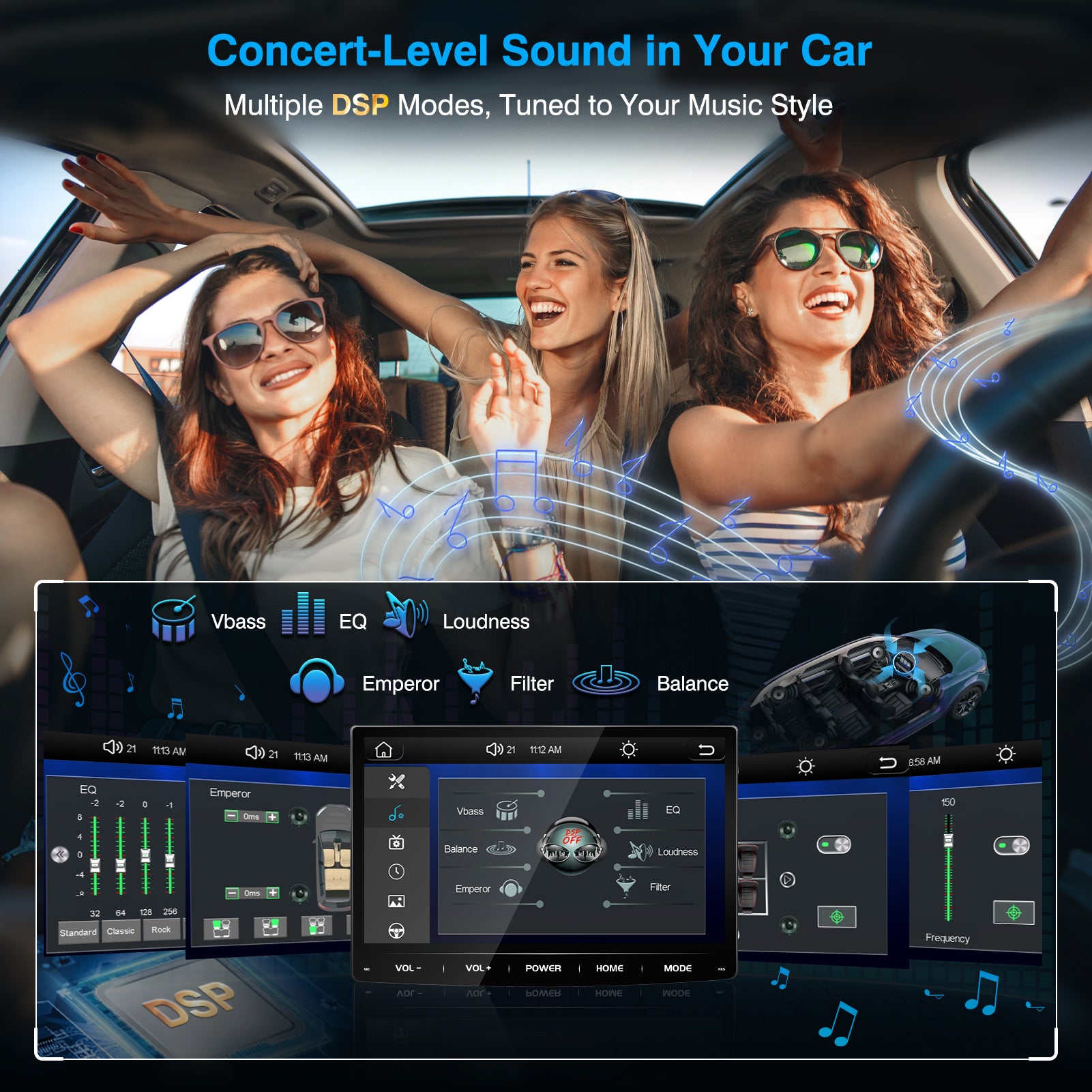 PORMIDO PRA102 Double Din Car Stereo with 10.1